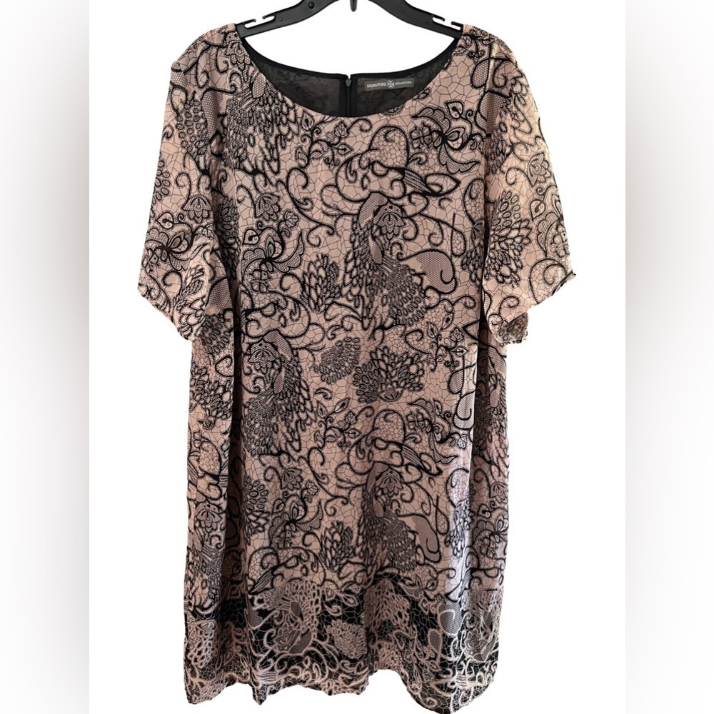 Signature Collection Plus Size Floral Shift Dress